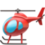 Helicopter emoji on Apple