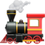 Dampflokomotive-Emoji auf Apple