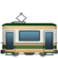 Tram Car emoji on Apple