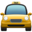 Oncoming Taxi emoji on Apple