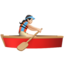 Emoji Donna in barca a remi: carnagione chiara su Apple