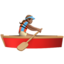 Emoji Donna in barca a remi: carnagione olivastra su Apple
