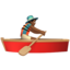 Man Rowing Boat: Medium-Dark Skin Tone emoji on Apple