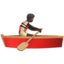 Emoji Orang mendayung sampan: ton kulit gelap pada Apple