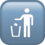 Litter in Bin Sign emoji on Apple