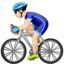 Emoji Ciclista uomo: carnagione chiara su Apple