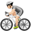 Emoji Ciclista: carnagione chiara su Apple