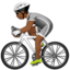 Radfahrer(in): mitteldunkle Hautfarbe-Emoji auf Apple