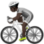 Emoji Ciclista: carnagione scura su Apple