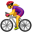 Emoji Wanita berbasikal pada Apple