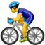 Radfahrer-Emoji auf Apple