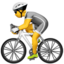 Person Biking emoji on Apple