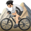 Emoji Penunggang basikal bukit: ton kulit cerah pada Apple