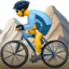 Man Mountain Biking emoji on Apple