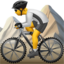 Person Mountain Biking emoji on Apple