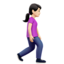 Emoji Donna che cammina: carnagione chiara e a destra su Apple