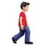 Apple üzerinde Yürüyen erkek: açık cilt tonu sağa dönük emojisi