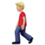 Emoji Lelaki berjalan: ton kulit sederhana cerah pada Apple