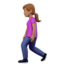Emoji Donna che cammina: carnagione olivastra su Apple