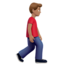 Emoji Lelaki berjalan: ton kulit sederhana dan menghadap kanan pada Apple