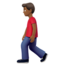 Man Walking: Medium-Dark Skin Tone emoji on Apple