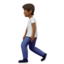 Emoji Pejalan kaki: ton kulit sederhana gelap pada Apple