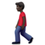 Apple üzerinde Yürüyen erkek: koyu cilt tonu emojisi