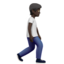 Person Walking Facing Right: Dark Skin Tone emoji on Apple