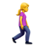Emoji Donna che cammina: a destra su Apple