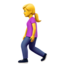 Woman Walking emoji on Apple