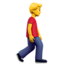 Emoji Lelaki berjalan: menghadap kanan pada Apple