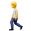 Person Walking emoji on Apple