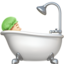 Emoji Persona che fa il bagno: carnagione chiara su Apple