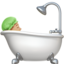 Emoji Persona che fa il bagno: carnagione abbastanza chiara su Apple
