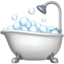 Bathtub emoji on Apple
