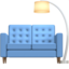 Emoji Sofa dan lampu pada Apple