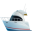 Motorboot-Emoji auf Apple