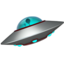 Flying Saucer emoji on Apple