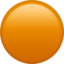Orange Circle emoji on Apple