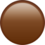 Emoji Hình tròn màu nâu trên Apple