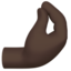 Emoji Mano a pigna: carnagione scura su Apple