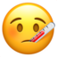 Emoji Faccina con termometro su Apple