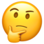 Thinking Face emoji on Apple