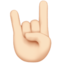 Teufelsgruß: helle Hautfarbe-Emoji auf Apple