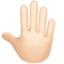 Emoji Angkat belakang tapak tangan: ton kulit cerah pada Apple