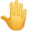 Emoji Dorso mano alzata su Apple