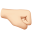 Faust nach rechts: helle Hautfarbe-Emoji auf Apple