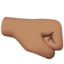 Right-Facing Fist: Medium Skin Tone emoji on Apple