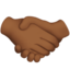 Emoji Stretta di mano: carnagione abbastanza scura su Apple