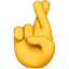 Crossed Fingers emoji on Apple